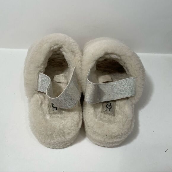 Ugg Fluff Yeah Off White Sherpa Platform Slippers - Picture 4 of 7